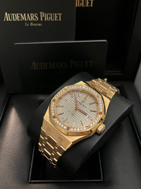 Thumbnail for Audemars Piguet Royal Oak Lady 37mm Rose Gold Diamond Bezel Grey Dial 15451OR.ZZ.1256OR.02 - WatchesOff5th