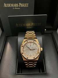 Thumbnail for Audemars Piguet Royal Oak Lady 37mm Rose Gold Diamond Bezel Grey Dial 15451OR.ZZ.1256OR.02 - WatchesOff5th