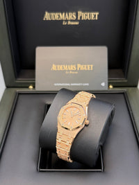 Thumbnail for Audemars Piguet ROYAL OAK MINI FROSTED GOLD QUARTZ Ref. 67630OR.GG.1312OR.01 - WatchesOff5thWatch