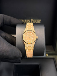Thumbnail for Audemars Piguet ROYAL OAK MINI FROSTED GOLD QUARTZ Ref. 67630OR.GG.1312OR.01 - WatchesOff5thWatch