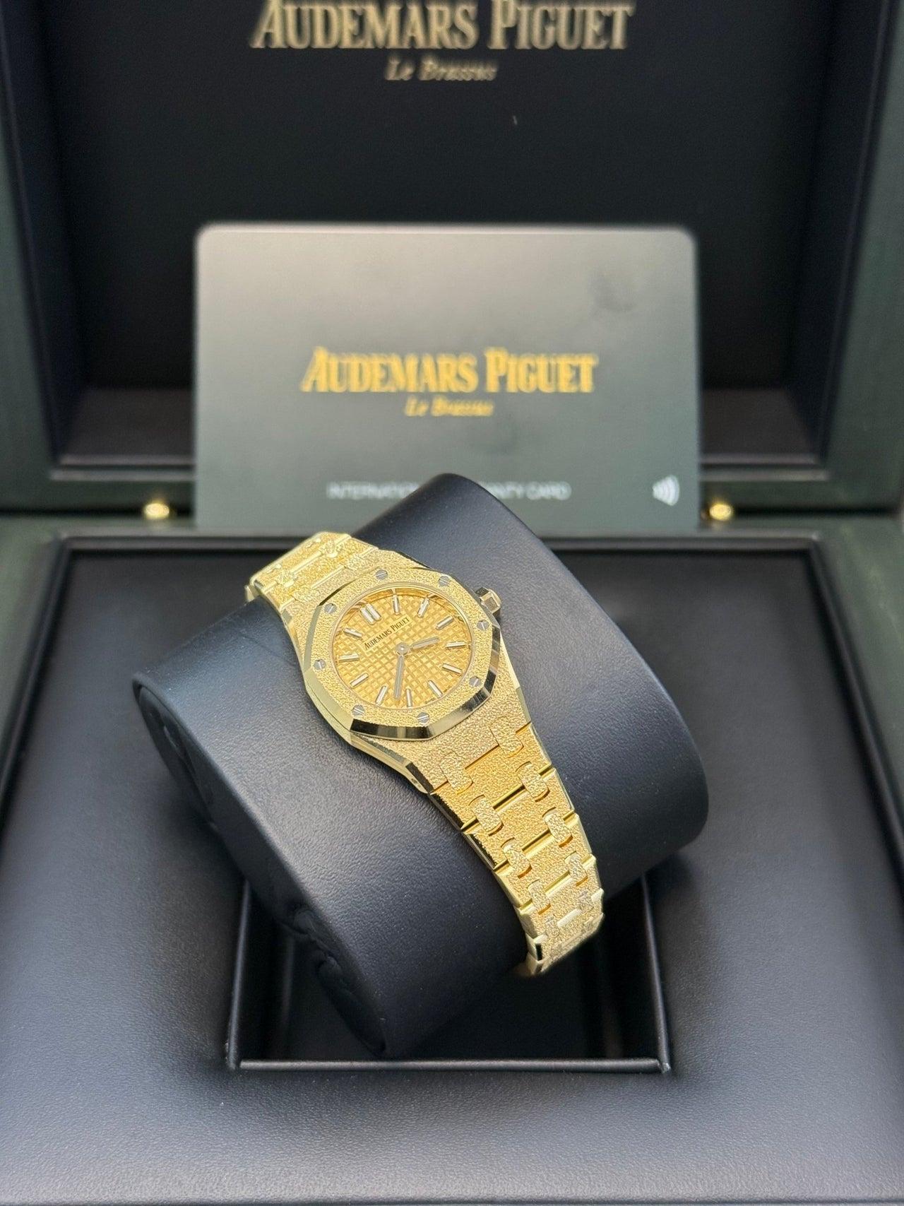 Audemars Piguet Royal Oak Mini Frosted Yellow Gold Quartz 67630BA.GG.1312BA.01 - WatchesOff5thWatch