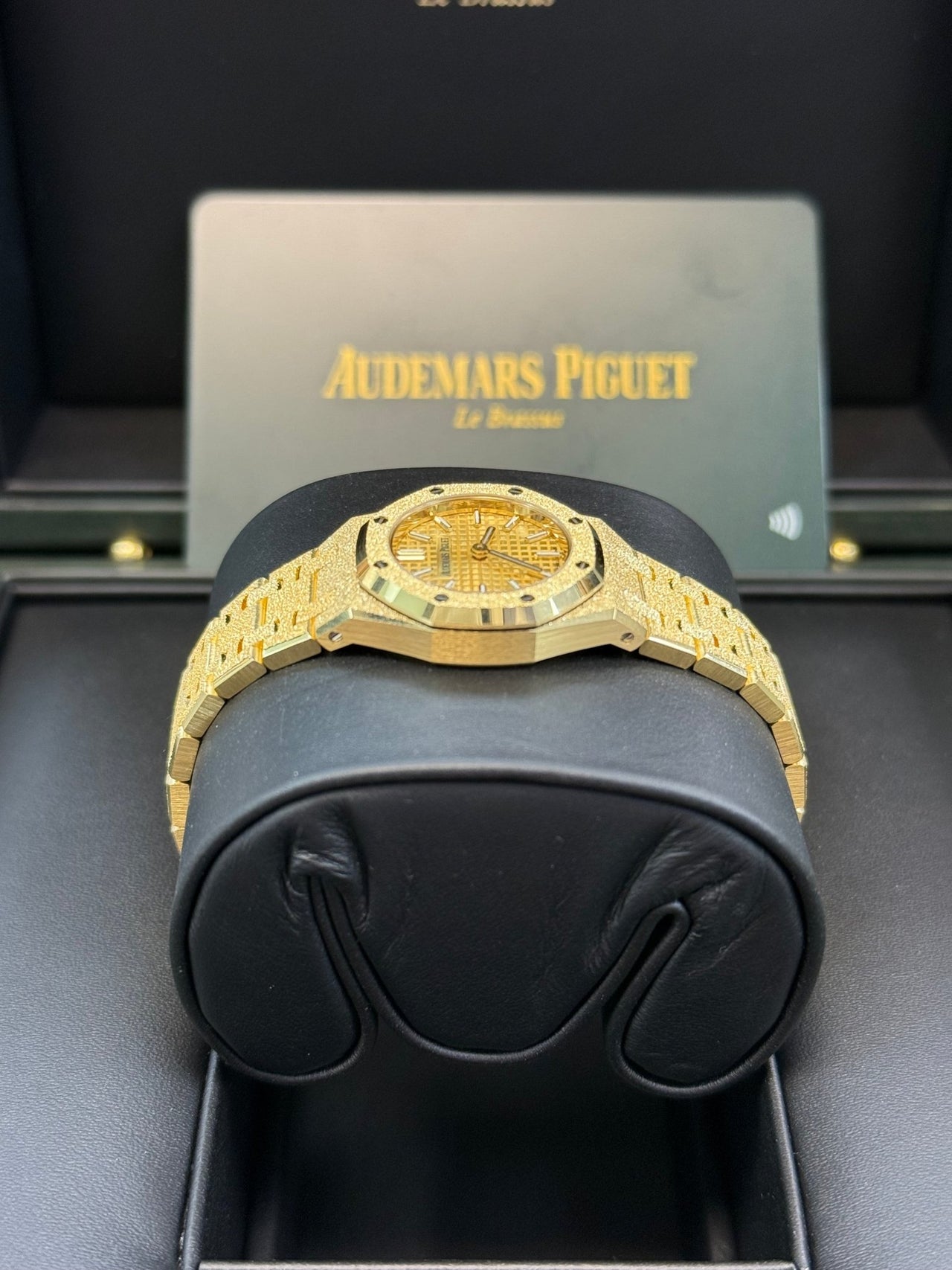 Audemars Piguet Royal Oak Mini Frosted Yellow Gold Quartz 67630BA.GG.1312BA.01 - WatchesOff5thWatch