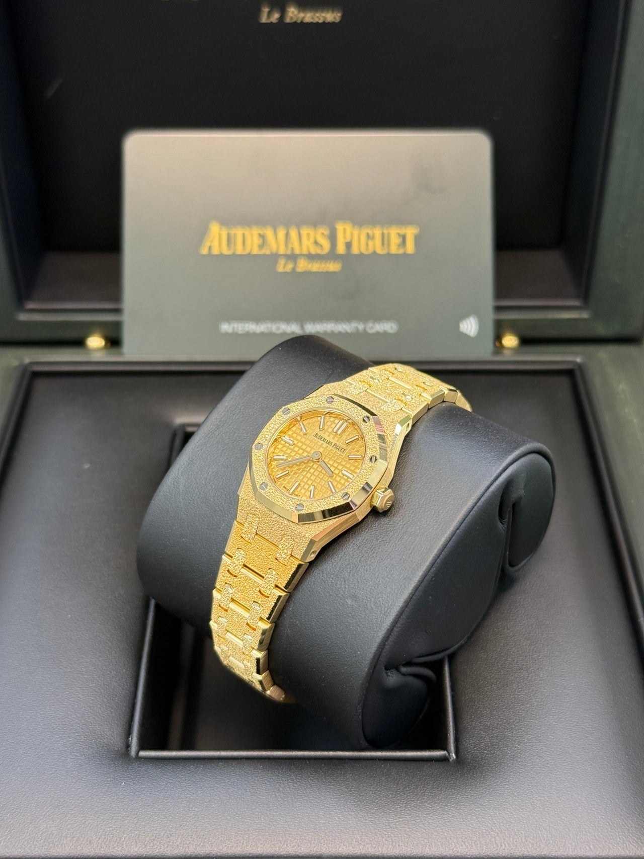 Audemars Piguet Royal Oak Mini Frosted Yellow Gold Quartz 67630BA.GG.1312BA.01 - WatchesOff5thWatch