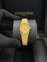 Thumbnail for Audemars Piguet Royal Oak Mini Frosted Yellow Gold Quartz 67630BA.GG.1312BA.01 - WatchesOff5thWatch