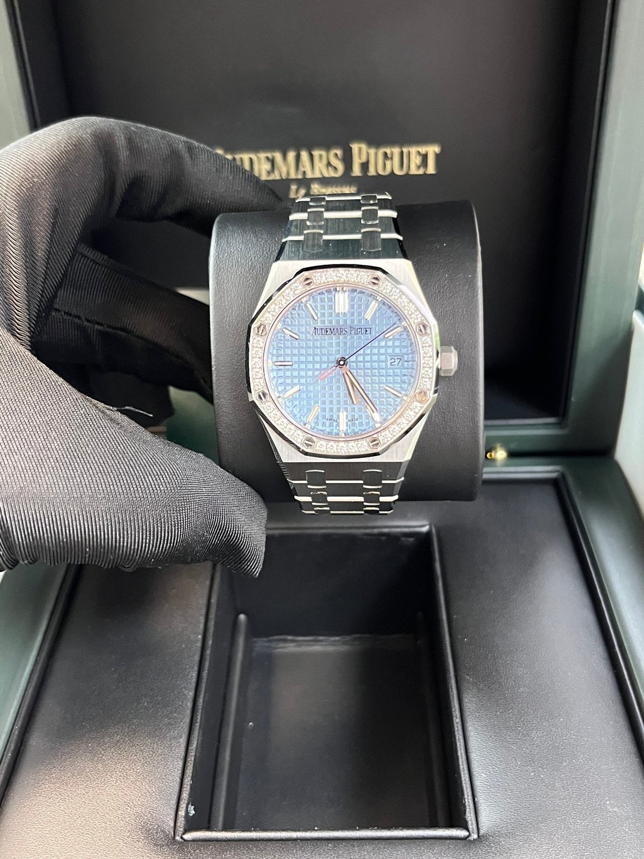 Audemars Piguet Royal Oak Selfwinding Ice Blue Dial 77451ST.ZZ.1361ST.03 - WatchesOff5thWatch