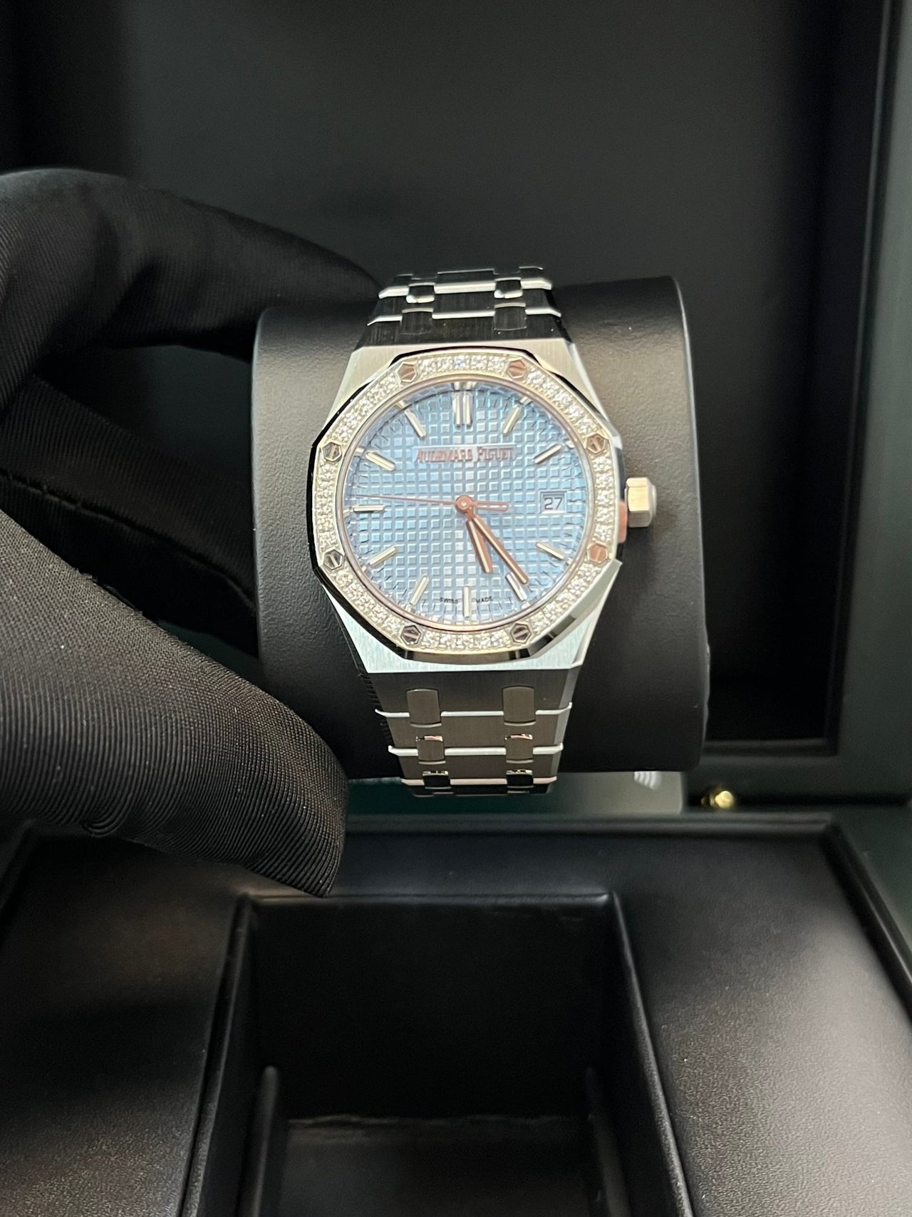 Audemars Piguet Royal Oak Selfwinding Ice Blue Dial 77451ST.ZZ.1361ST.03 - WatchesOff5thWatch