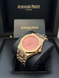 Thumbnail for Audemars Piguet Royal Oak Selfwinding Rose Gold Pink Dial 34mm Royal Oak Selfwinding Ref. 77450OR.OO.1361OR.01 - WatchesOff5thwatch