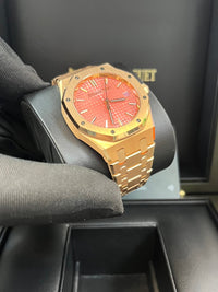 Thumbnail for Audemars Piguet Royal Oak Selfwinding Rose Gold Pink Dial 34mm Royal Oak Selfwinding Ref. 77450OR.OO.1361OR.01 - WatchesOff5thwatch