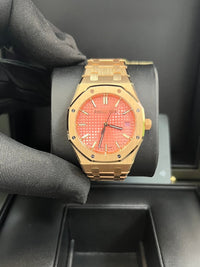 Thumbnail for Audemars Piguet Royal Oak Selfwinding Rose Gold Pink Dial 34mm Royal Oak Selfwinding Ref. 77450OR.OO.1361OR.01 - WatchesOff5thwatch