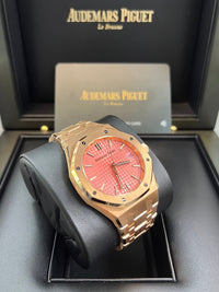 Thumbnail for Audemars Piguet Royal Oak Selfwinding Rose Gold Pink Dial 34mm Royal Oak Selfwinding Ref. 77450OR.OO.1361OR.01 - WatchesOff5thwatch