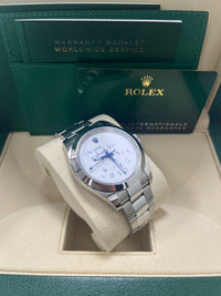 Thumbnail for Rolex Steel Milgauss Watch Green Crystal - 116400GV Custom Mad in time Dial