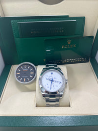 Thumbnail for Rolex Steel Milgauss Watch Green Crystal - 116400GV Custom Mad in time Dial