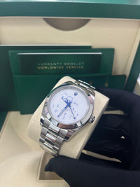 Thumbnail for Rolex Steel Milgauss Watch Green Crystal - 116400GV Custom Mad in time Dial