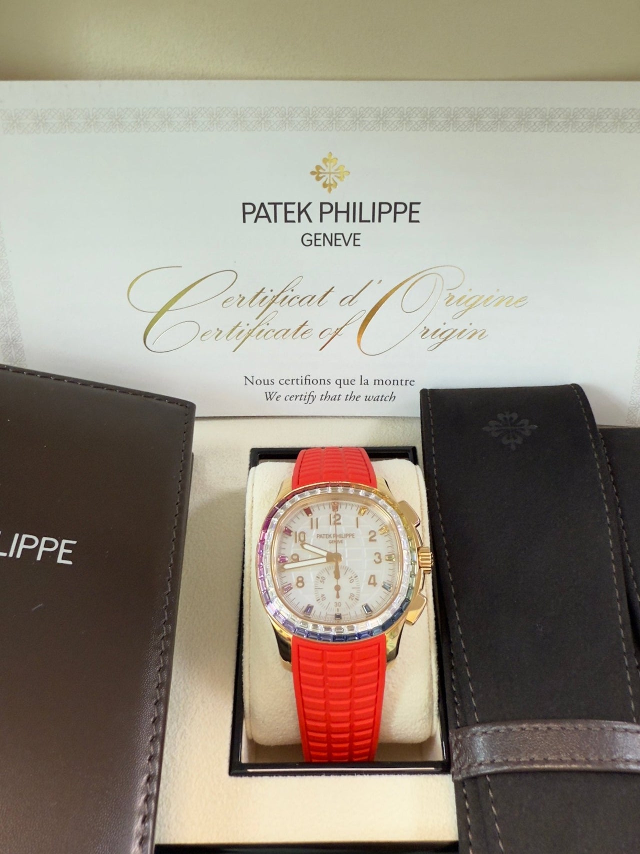 Patek Philippe Aquanaut Rose Gold Automatic Factory Diamonds Aquanaut Luce "Rainbow" 7968/300R - 001 - WatchesOff5thWatch