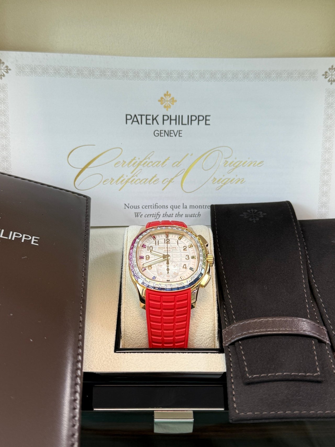 Patek Philippe Aquanaut Rose Gold Automatic Factory Diamonds Aquanaut Luce "Rainbow" 7968/300R - 001 - WatchesOff5thWatch