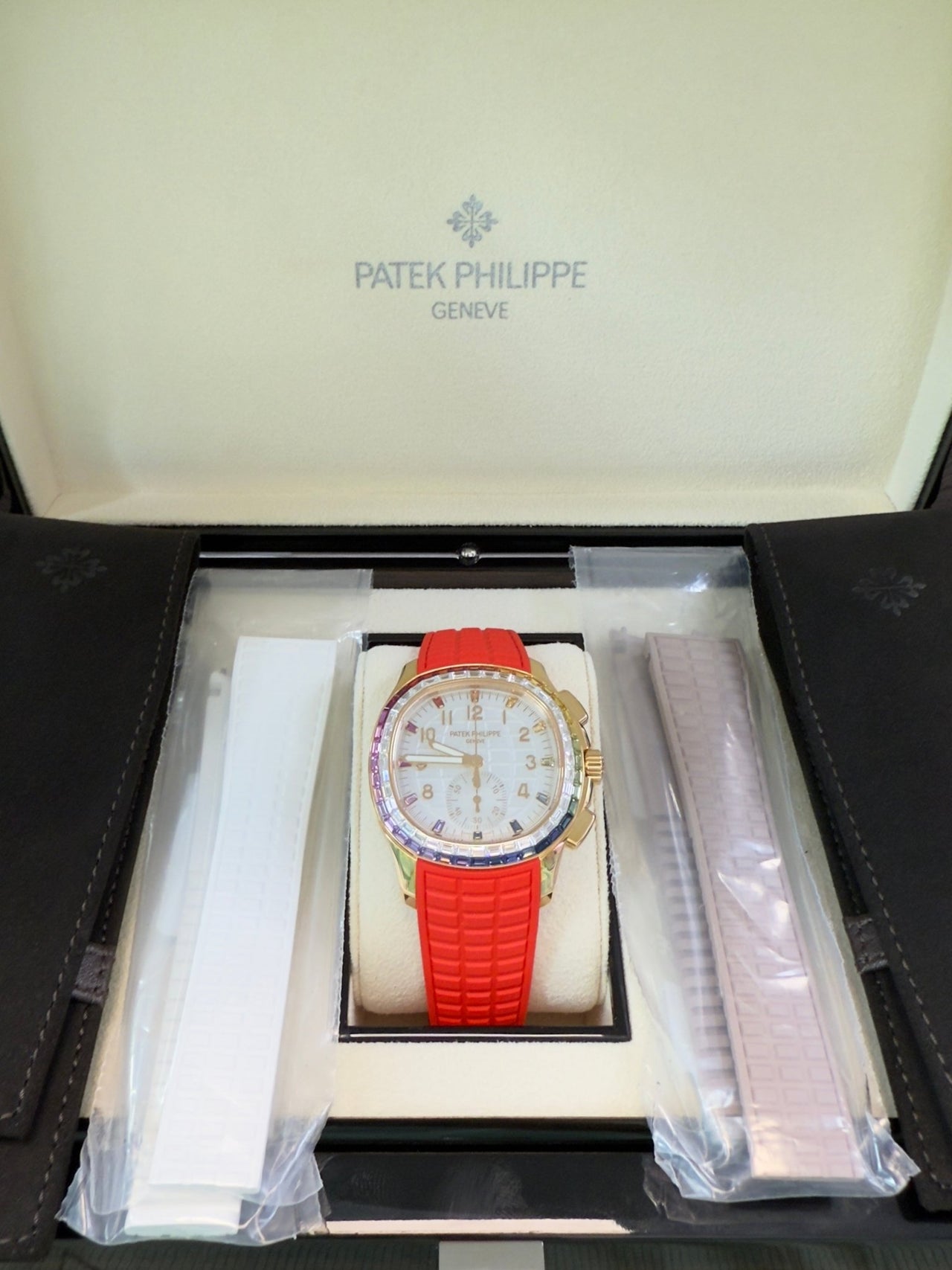 Patek Philippe Aquanaut Rose Gold Automatic Factory Diamonds Aquanaut Luce "Rainbow" 7968/300R - 001 - WatchesOff5thWatch
