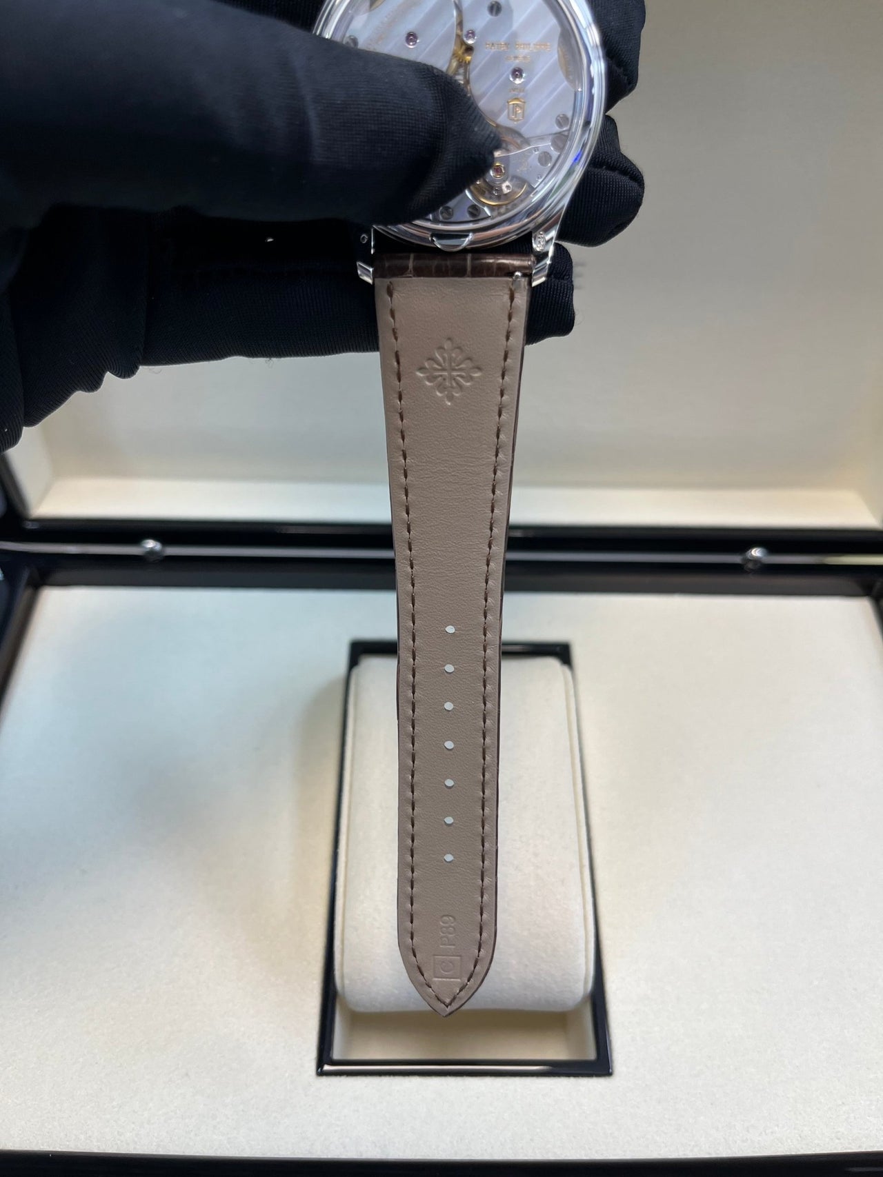 Patek Philippe Calatrava New 2025 Release 6196P Calatrava Salmon Dial Platinum - WatchesOff5thWatch