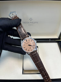 Thumbnail for Patek Philippe Calatrava New 2025 Release 6196P Calatrava Salmon Dial Platinum - WatchesOff5thWatch