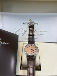 Thumbnail for Patek Philippe Calatrava New 2025 Release 6196P Calatrava Salmon Dial Platinum - WatchesOff5thWatch