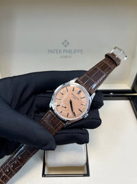 Thumbnail for Patek Philippe Calatrava New 2025 Release 6196P Calatrava Salmon Dial Platinum - WatchesOff5thWatch