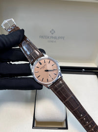 Thumbnail for Patek Philippe Calatrava New 2025 Release 6196P Calatrava Salmon Dial Platinum - WatchesOff5thWatch