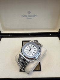 Thumbnail for Patek Philippe Nautilus Chronograph White Dial 5980/1A - 019 - WatchesOff5thWatch