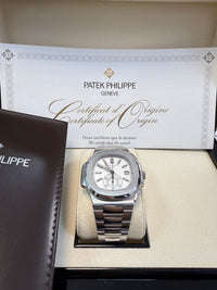 Thumbnail for Patek Philippe Nautilus Chronograph White Dial 5980/1A - 019 - WatchesOff5thWatch
