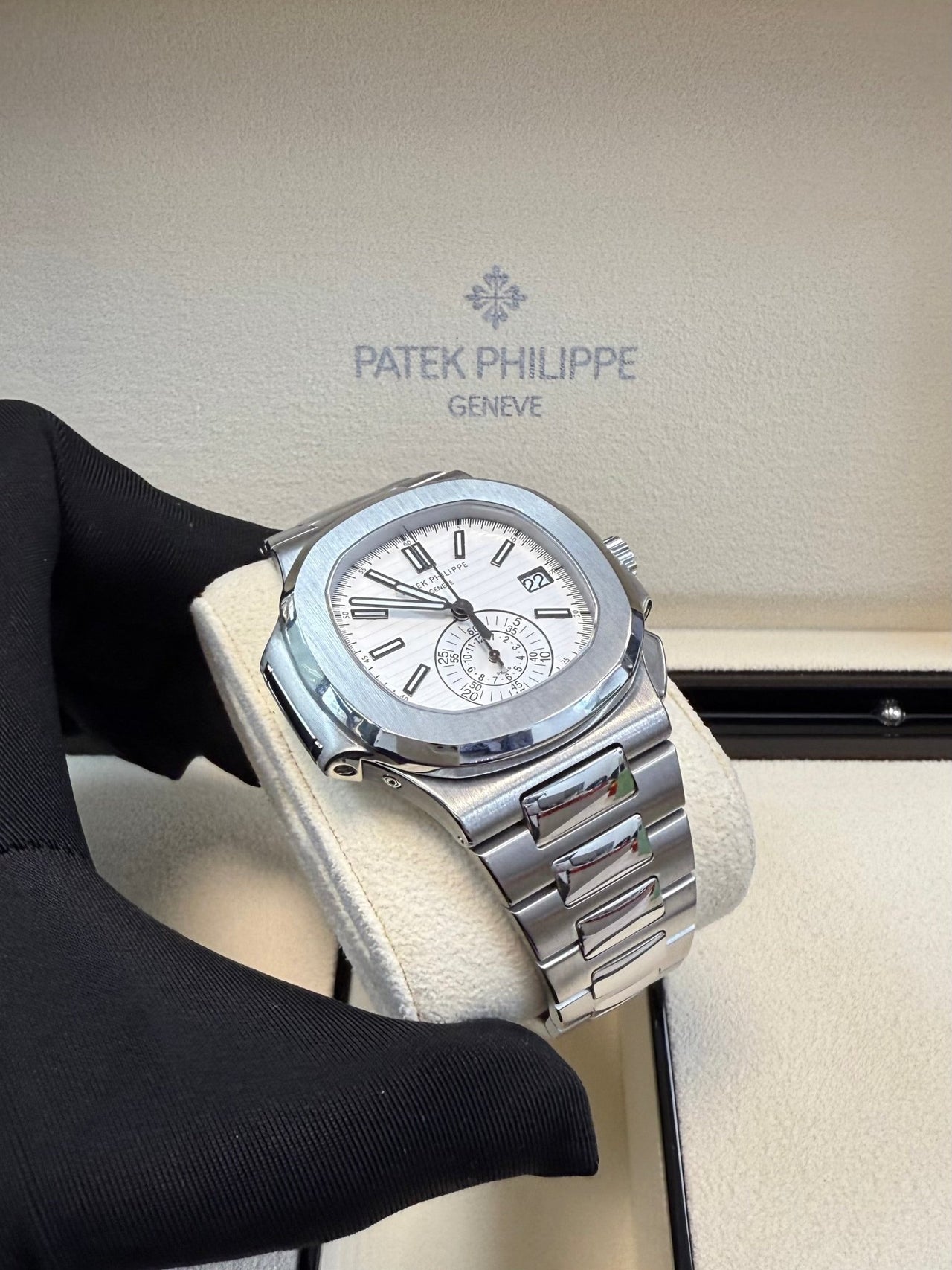 Patek Philippe Nautilus Chronograph White Dial 5980/1A - 019 - WatchesOff5thWatch
