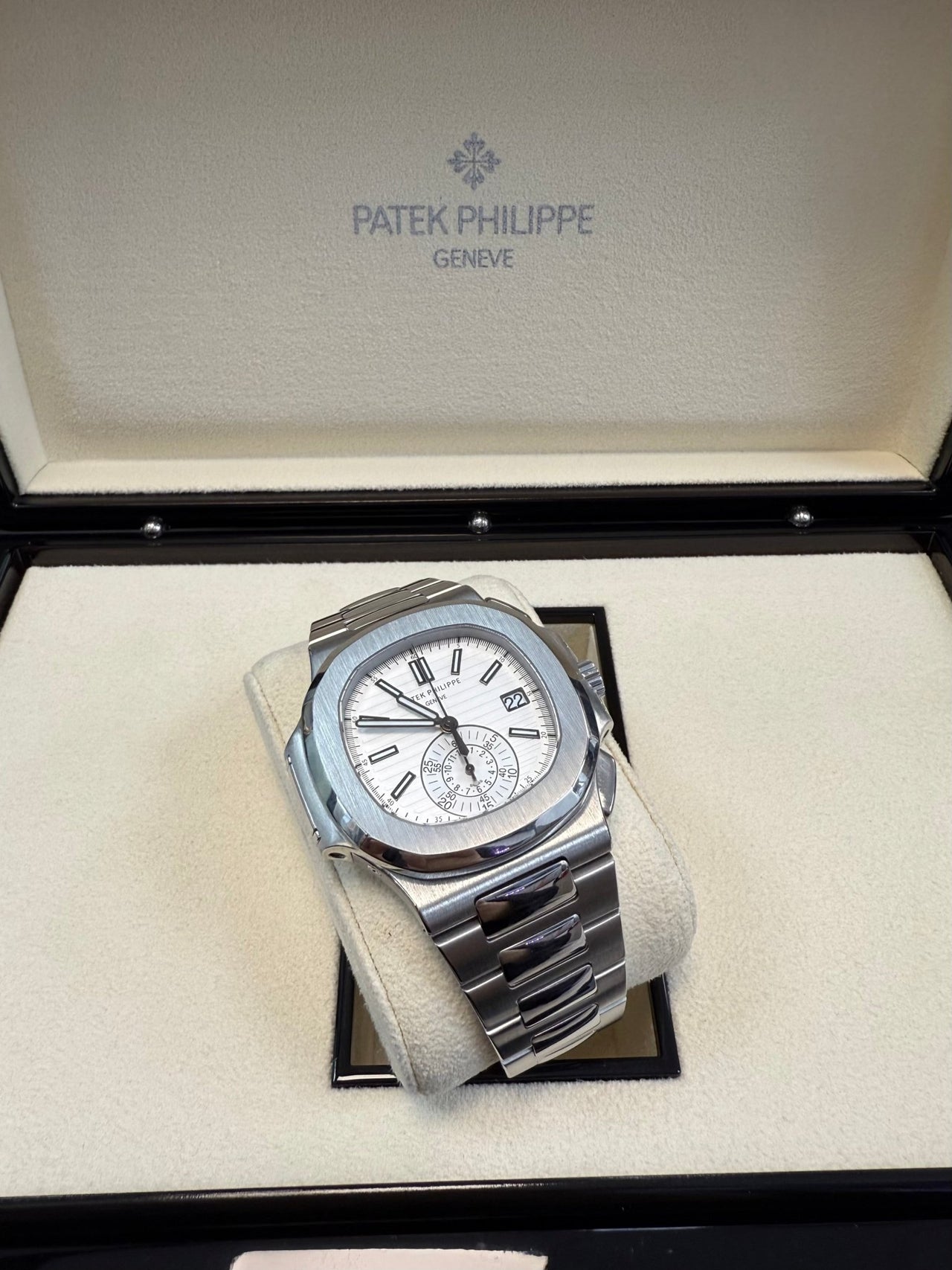Patek Philippe Nautilus Chronograph White Dial 5980/1A - 019 - WatchesOff5thWatch
