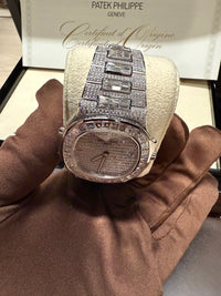 Thumbnail for Patek Philippe Nautilus White Gold Full Factory Diamond Set 5719/10G - 010 - WatchesOff5th