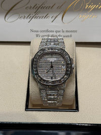 Thumbnail for Patek Philippe Nautilus White Gold Full Factory Diamond Set 5719/10G - 010 - WatchesOff5th