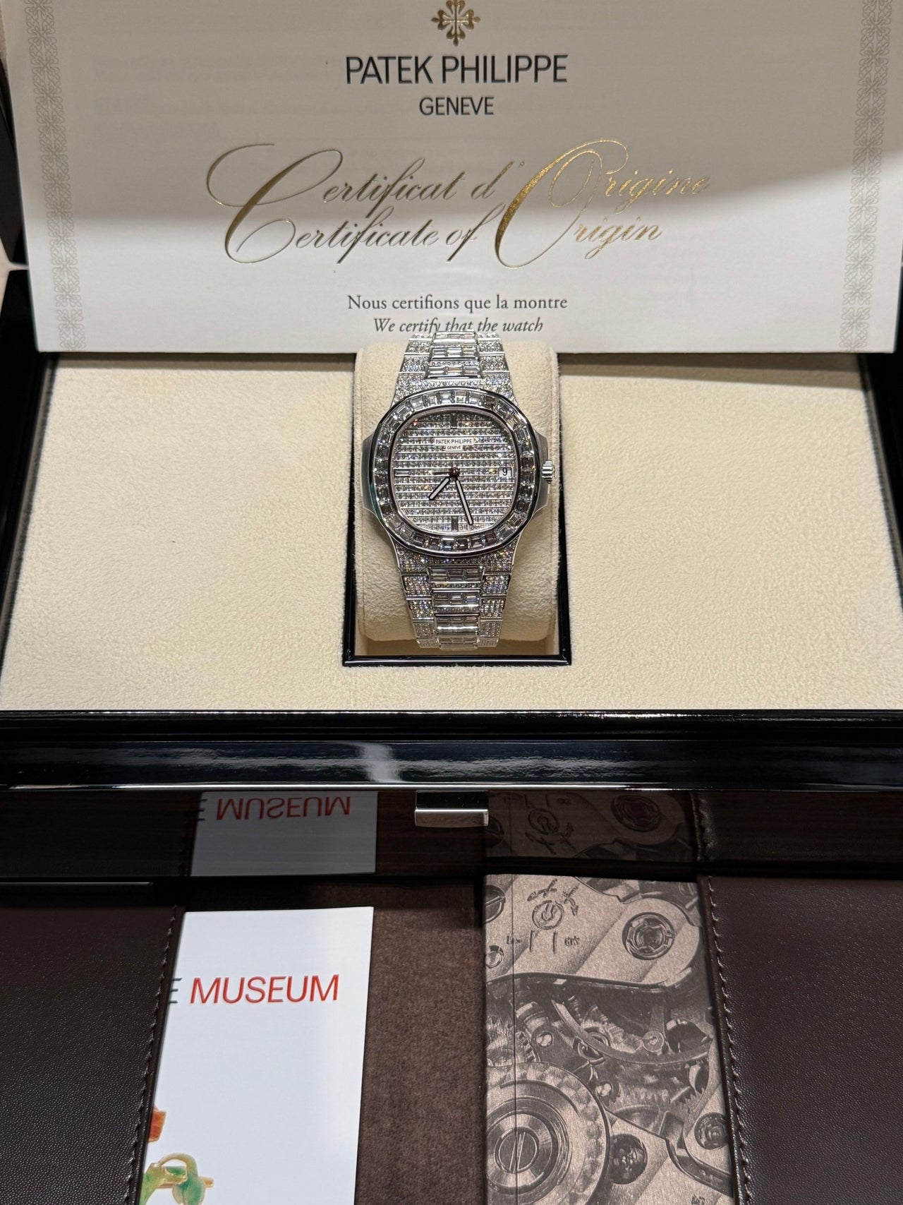 Patek Philippe Nautilus White Gold Full Factory Diamond Set 5719/10G - 010 - WatchesOff5th