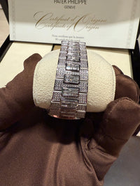 Thumbnail for Patek Philippe Nautilus White Gold Full Factory Diamond Set 5719/10G - 010 - WatchesOff5th
