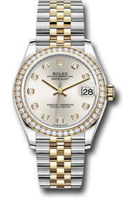 Thumbnail for Rolex Datejust 31mm Stainless Steel and Yellow Gold Silver Diamond Dial Jubilee 278383RBR - WatchesOff5thWatch