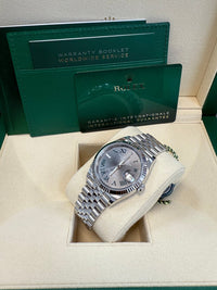 Thumbnail for Rolex Datejust 36 Fluted Bezel Slate Roman Dial Jubilee Bracelet 126234 - WatchesOff5thWatch