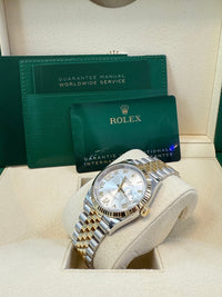 Thumbnail for Rolex Datejust 36 Silver Roman Dial Fluted Jubilee Bracelet 126233 - WatchesOff5thWatch