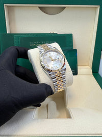 Thumbnail for Rolex Datejust 36 Silver Roman Dial Fluted Jubilee Bracelet 126233 - WatchesOff5thWatch