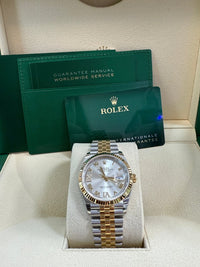Thumbnail for Rolex Datejust 36 Silver Roman Dial Fluted Jubilee Bracelet 126233 - WatchesOff5thWatch