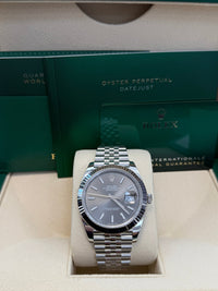 Thumbnail for Rolex Datejust 41/ Stainless Steel & White Gold/ Dark Rhodium Index Dial/ Jubilee Bracelet (Ref 126334) - WatchesOff5thWatch
