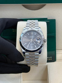 Thumbnail for Rolex Datejust 41/ Stainless Steel & White Gold/ Dark Rhodium Index Dial/ Jubilee Bracelet (Ref 126334) - WatchesOff5thWatch