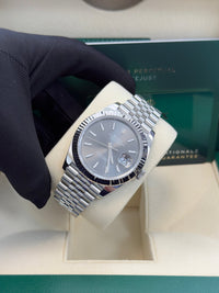 Thumbnail for Rolex Datejust 41/ Stainless Steel & White Gold/ Dark Rhodium Index Dial/ Jubilee Bracelet (Ref 126334) - WatchesOff5thWatch