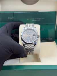 Thumbnail for Rolex Datejust 41/ Stainless Steel & White Gold/ Dark Rhodium Index Dial/ Jubilee Bracelet (Ref 126334) - WatchesOff5thWatch