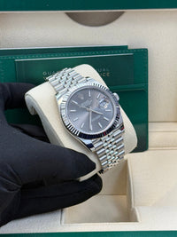 Thumbnail for Rolex Datejust 41/ Stainless Steel & White Gold/ Dark Rhodium Index Dial/ Jubilee Bracelet (Ref 126334) - WatchesOff5thWatch