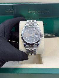 Thumbnail for Rolex Datejust 41/ Stainless Steel & White Gold/ Dark Rhodium Index Dial/ Jubilee Bracelet (Ref 126334) - WatchesOff5thWatch