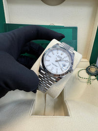 Thumbnail for Rolex Datejust 41/ Stainless Steel & White Gold/ White Index Dial/ Fluted Bezel/ Jubilee Bracelet (Ref 126334) - WatchesOff5thWatch