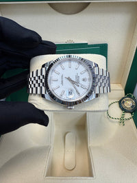 Thumbnail for Rolex Datejust 41/ Stainless Steel & White Gold/ White Index Dial/ Fluted Bezel/ Jubilee Bracelet (Ref 126334) - WatchesOff5thWatch