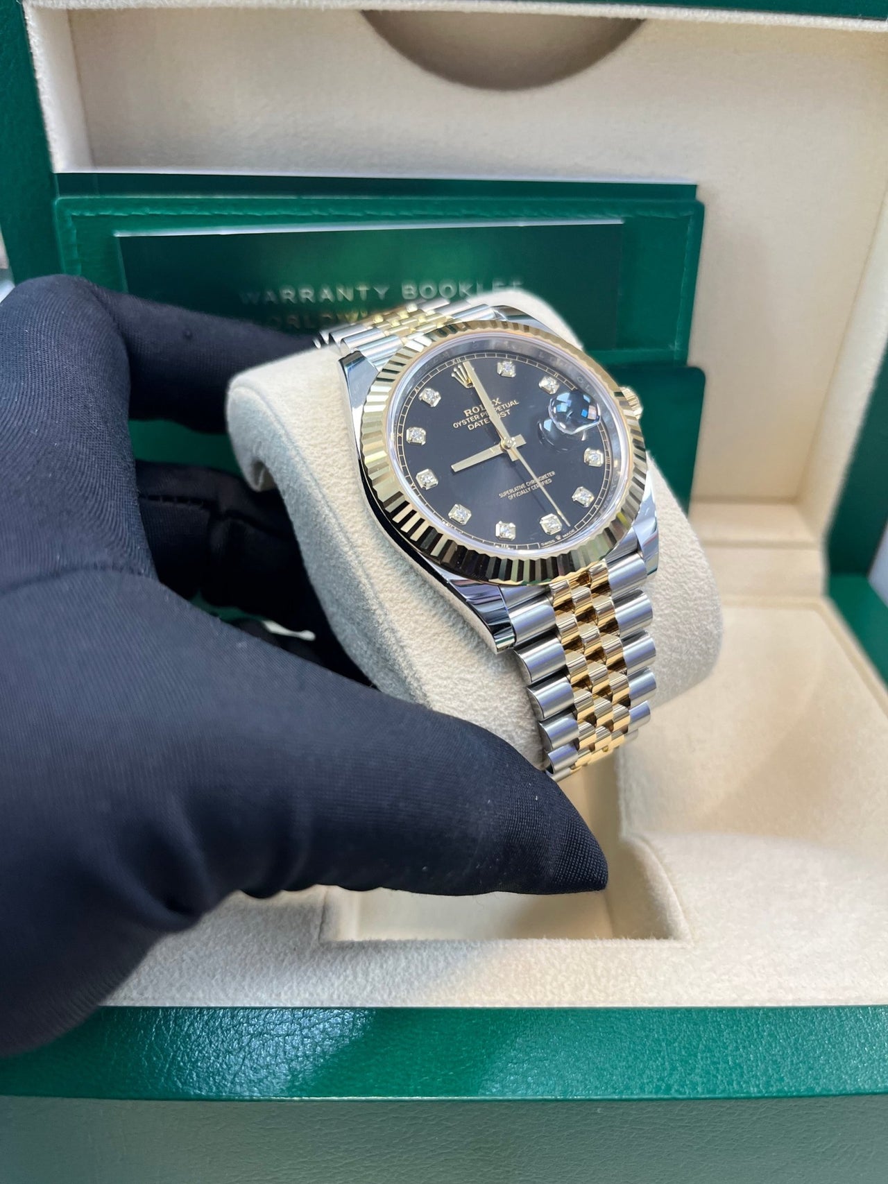 Rolex Datejust 41 Steel and Yellow Gold Black Diamond Jubilee 126333 - WatchesOff5thWatch