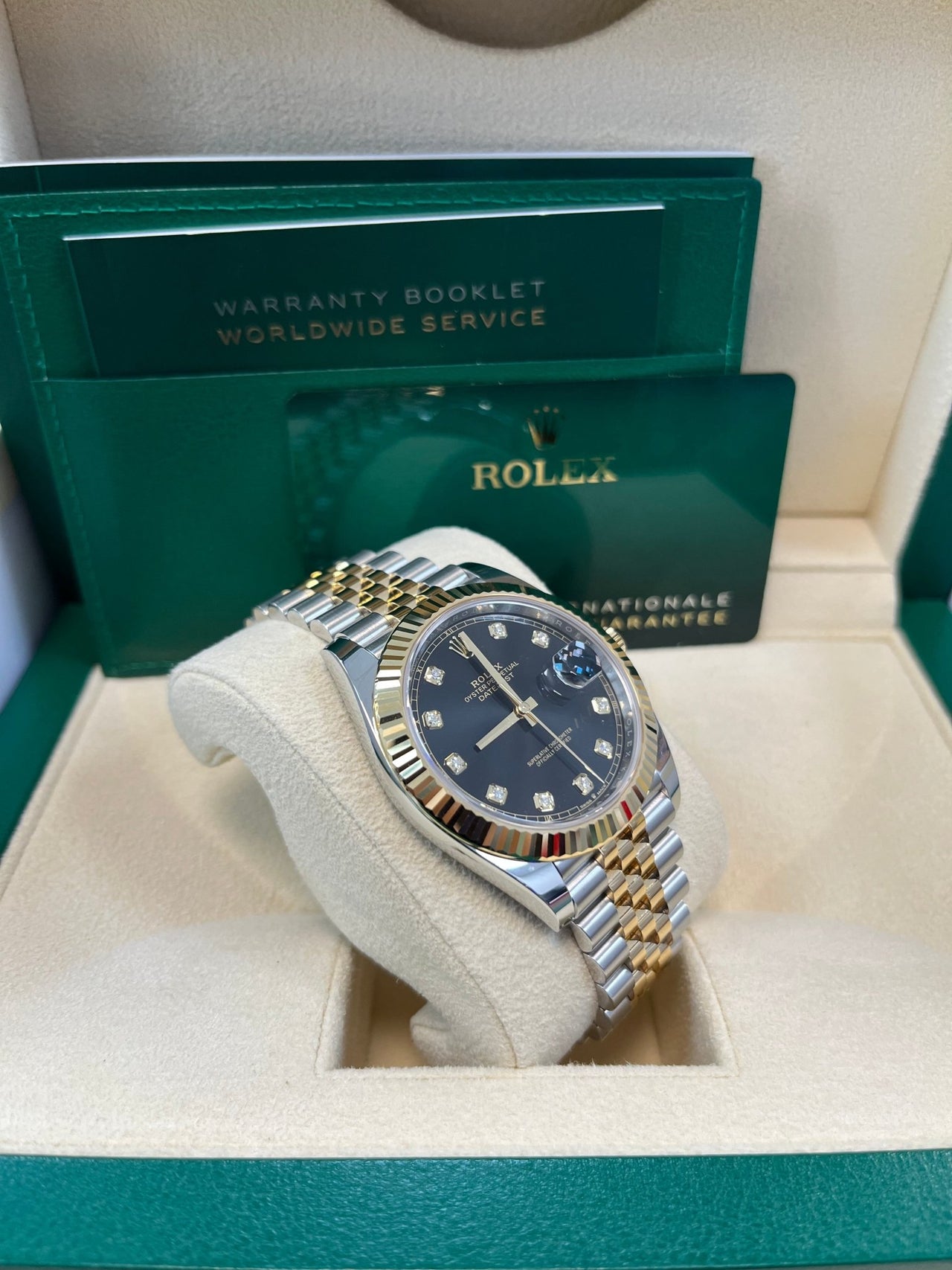 Rolex Datejust 41 Steel and Yellow Gold Black Diamond Jubilee 126333 - WatchesOff5thWatch