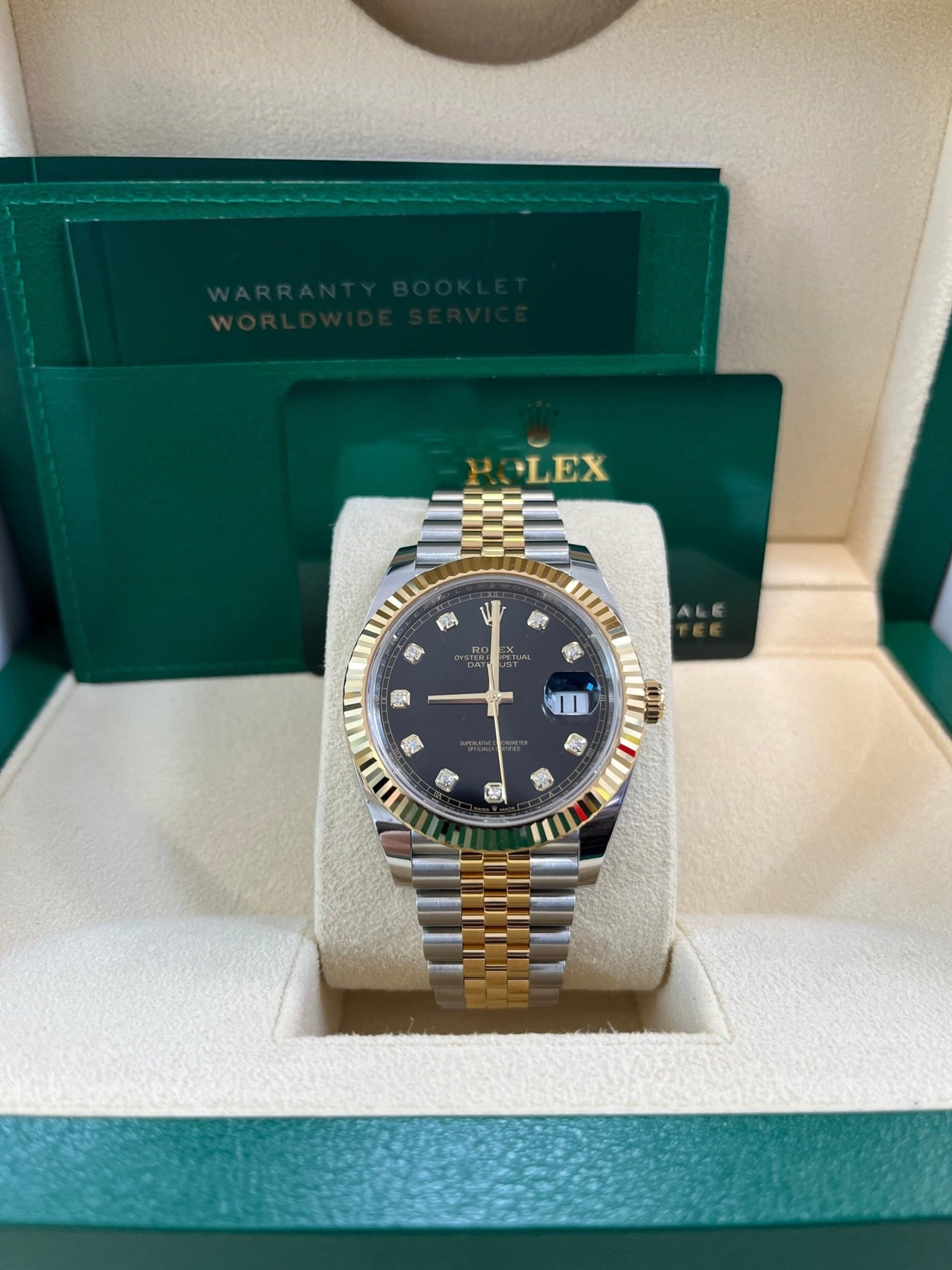 Rolex Datejust 41 Steel and Yellow Gold Black Diamond Jubilee 126333 - WatchesOff5thWatch