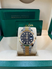 Thumbnail for Rolex Datejust 41 Steel and Yellow Gold Black Diamond Jubilee 126333 - WatchesOff5thWatch